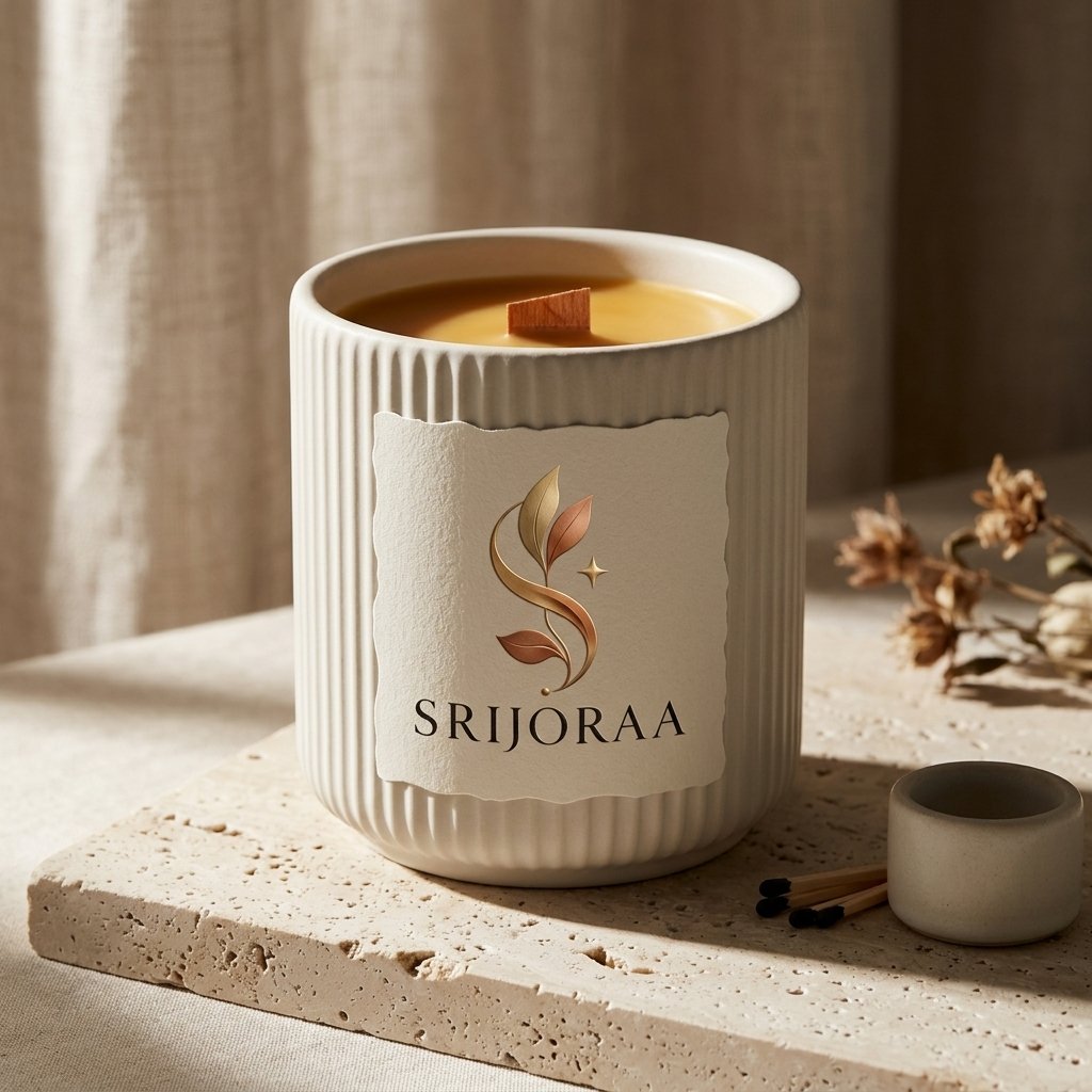 Vintage Ribbed Ceramic Candle • Solstice Amber & Neroli